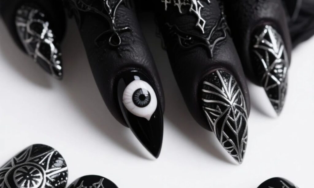 30 Stunning Evil Eye Nails To Protect You