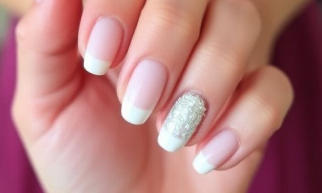 Simple Wedding Nails For The Bride