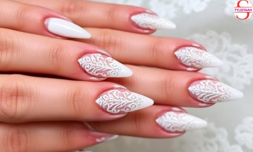 classy-intricate-white-bridal-nails