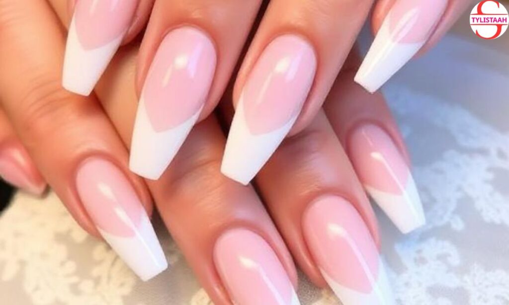 glossy-long-french-wedding-nails