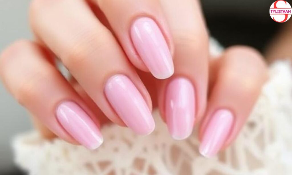 simple-pink-wedding-nails-for-a-chic-bride