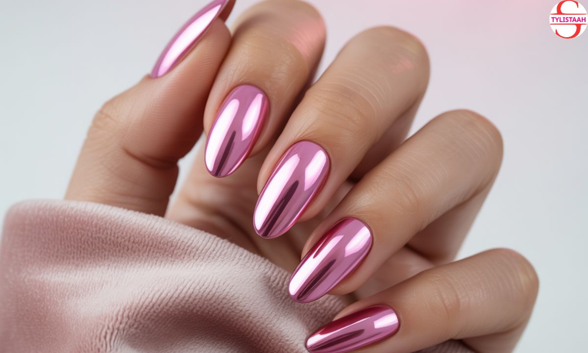 35 Best Pink Chrome Nails That Shine With Style