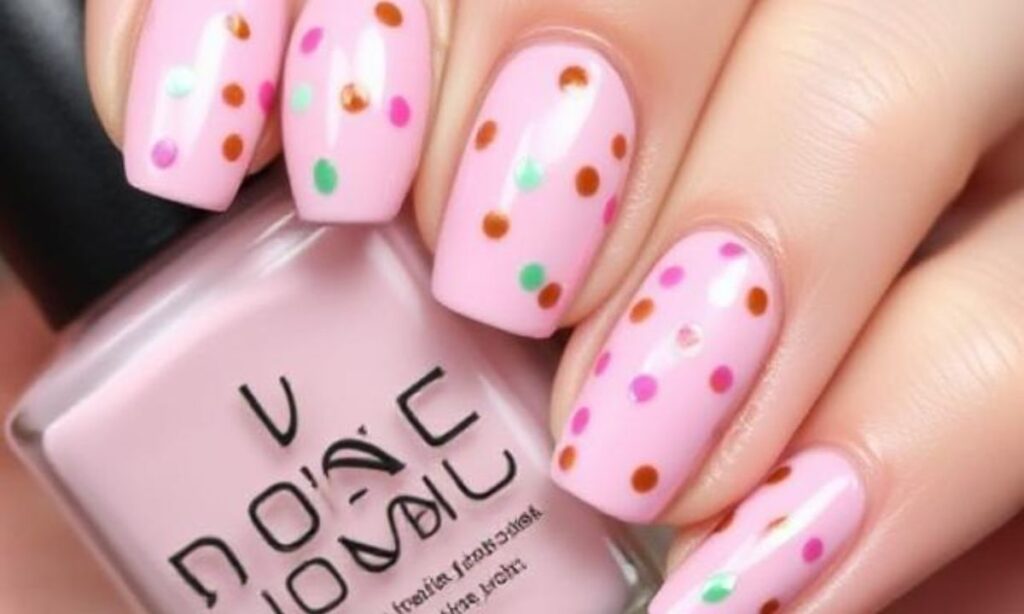 Baby Boomer Glazed Donut Nails