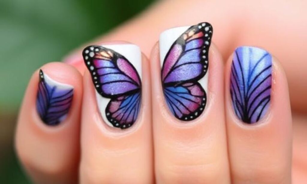 Butterfly Wing Nail Design
