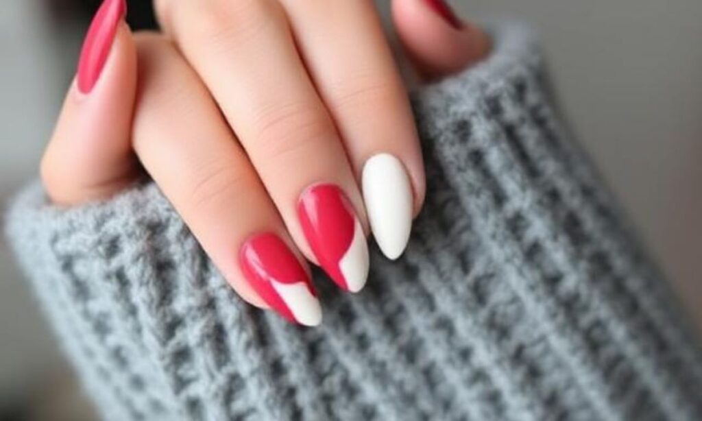 _Classy Cherry Almond Nails