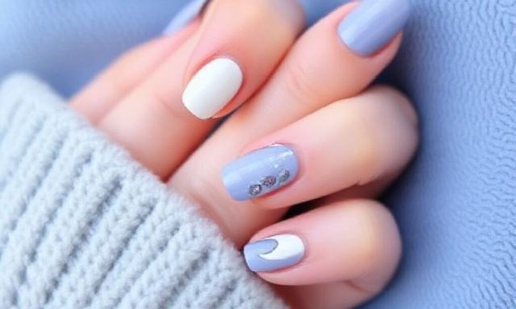 Classy Half-Moon Nail Art