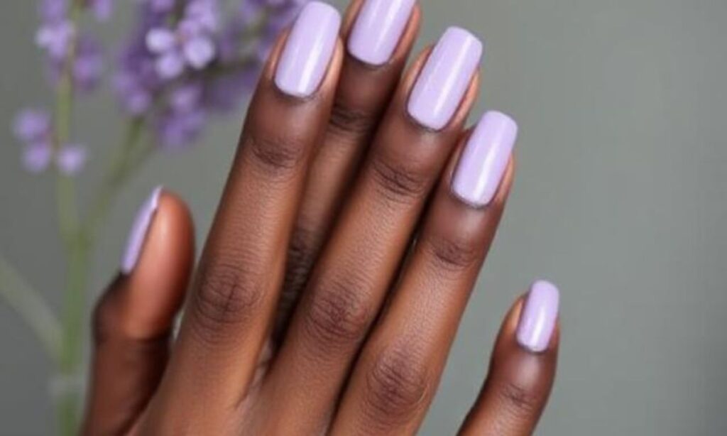 Classy Lavender Milk Nails