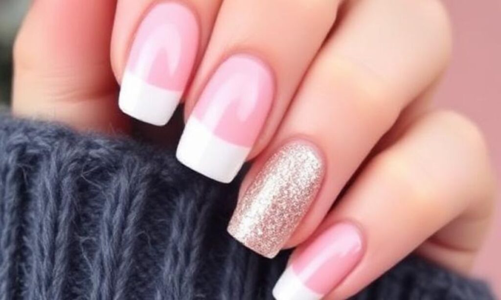 Classy Pearly Pink French Manicure