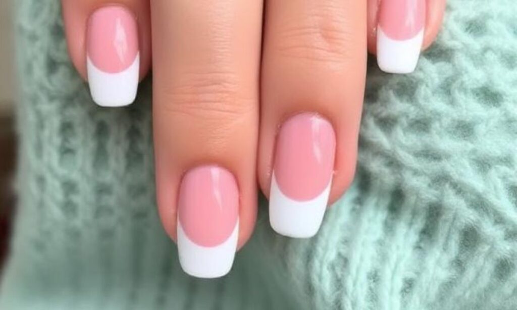 Cute French Micro And Half Moon Nails