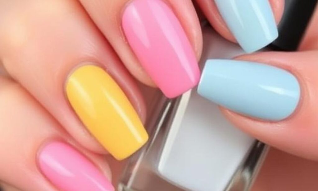 Cute Multi-Colored Coffin Nails