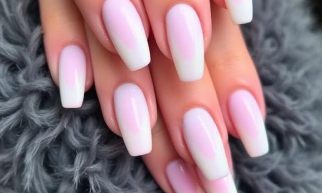 Cute Pastel Drop Coffin Nails