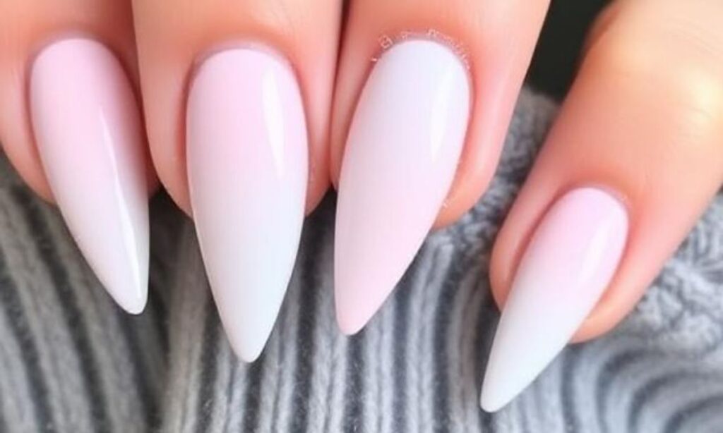 Cute Pastel Spring Stiletto Nails
