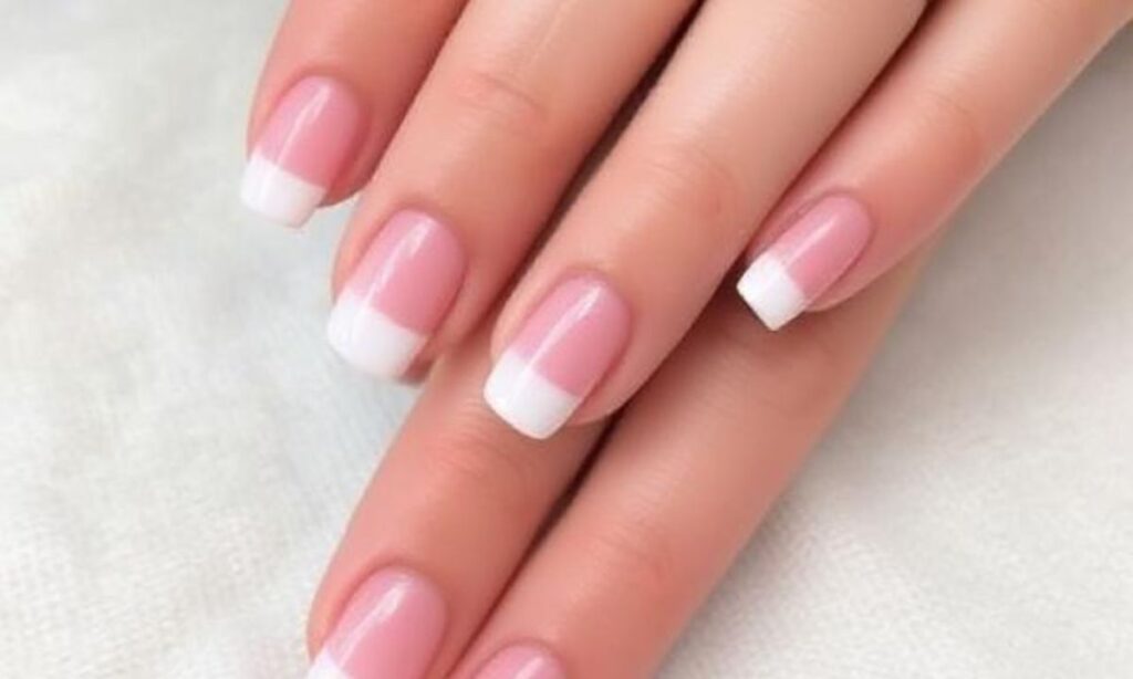 Cute Pink Double French Manicure