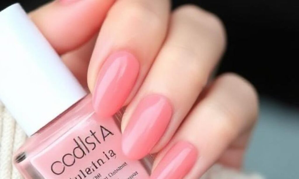 Cute Pink Grapefruit Nails