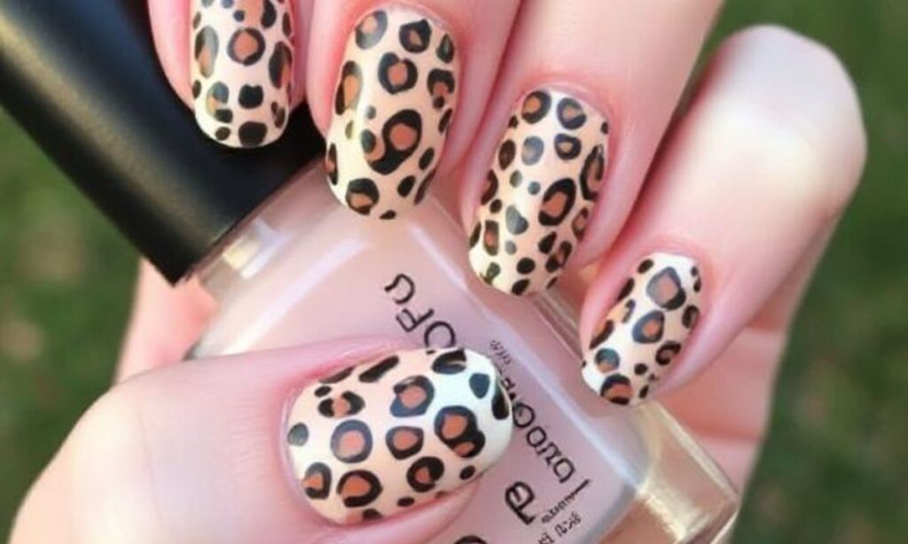 Fun Cheetah Spring Nail Designs