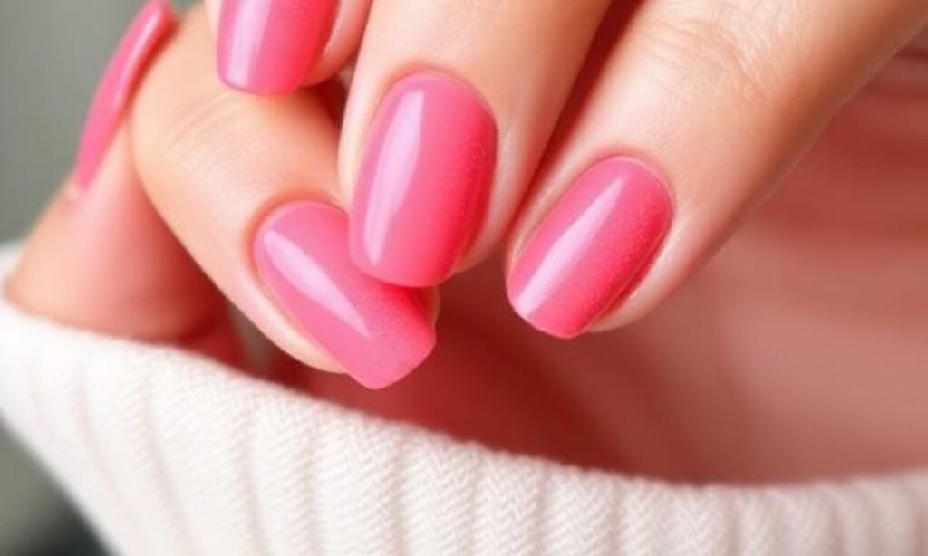 Juicy Pink Grapefruit Nails
