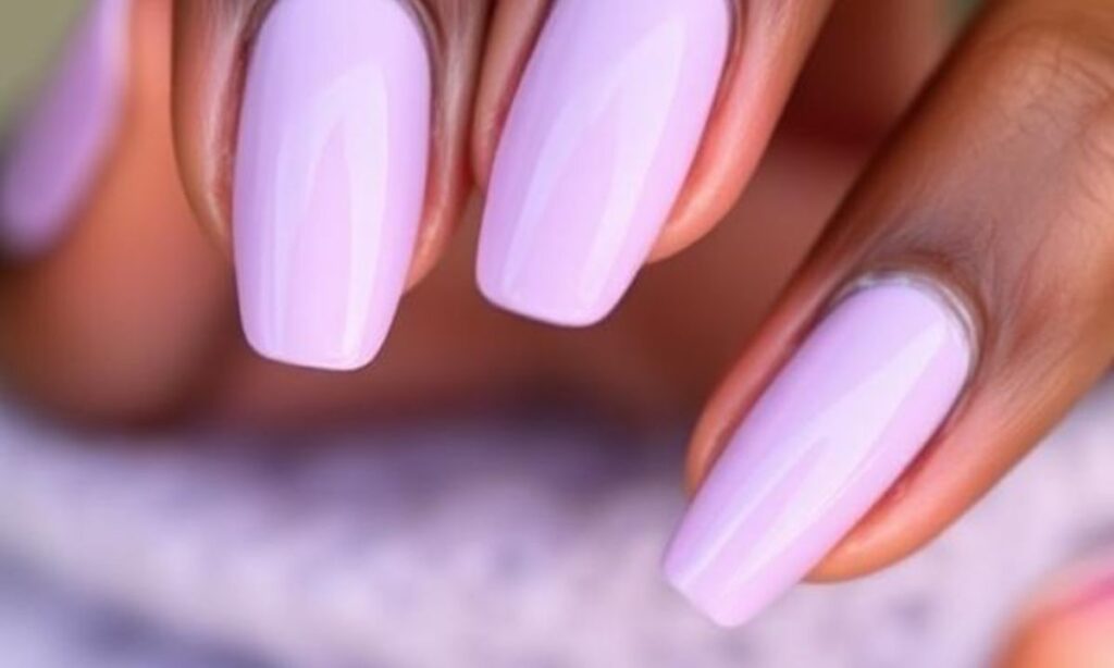 Light Lavender Nails For Dark Skin