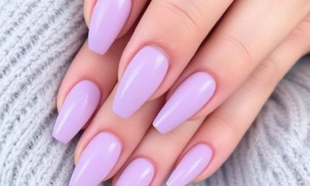 Light Purple Almond Nails