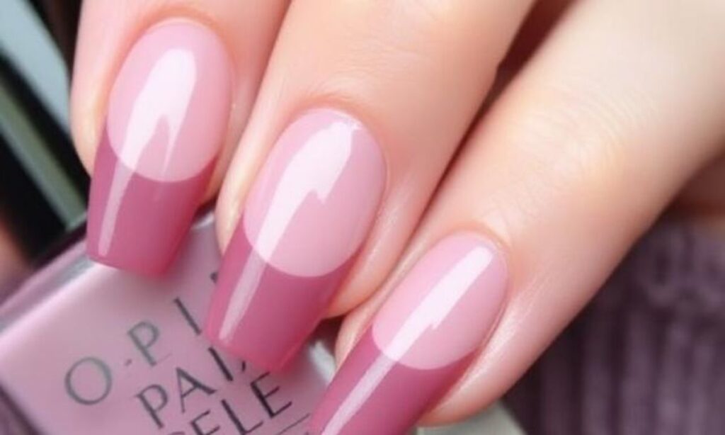 Mauve Two-Tone Jelly Nails
