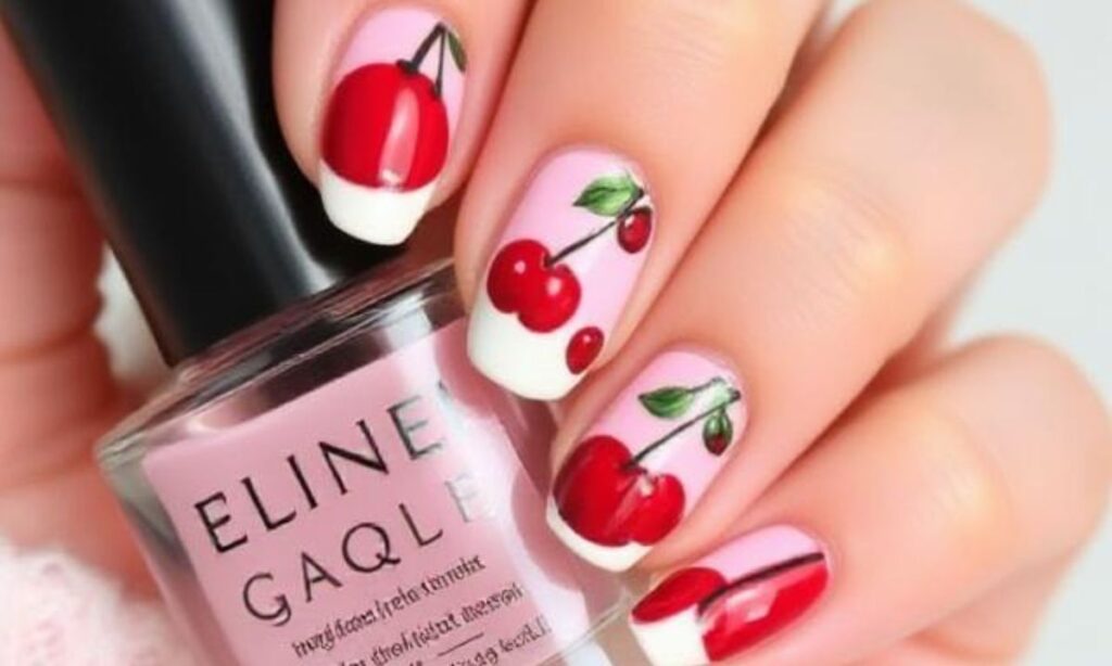 Morello Cherry Nail Design
