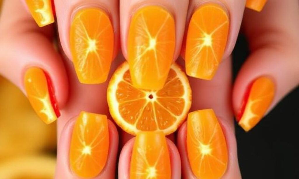Orange Slices Fruit Nails