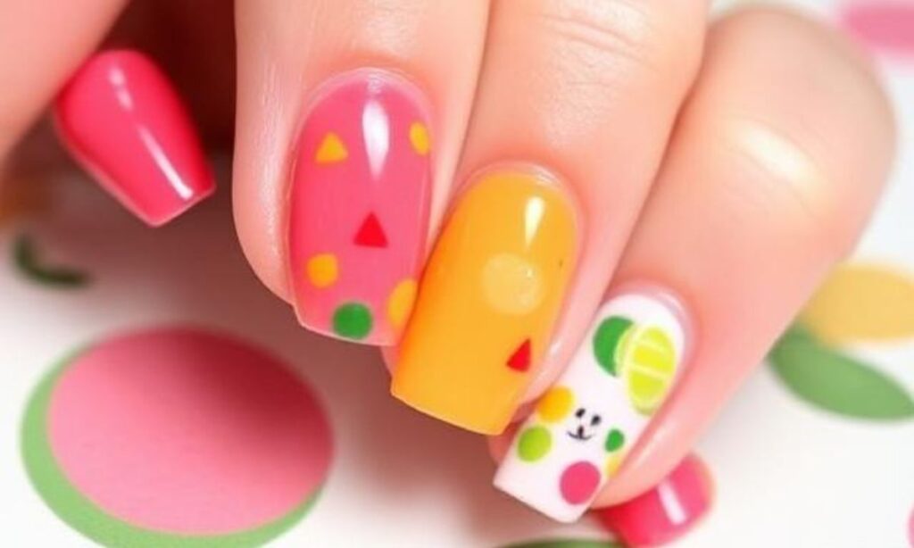 Refreshing Tutti-Frutti Nails