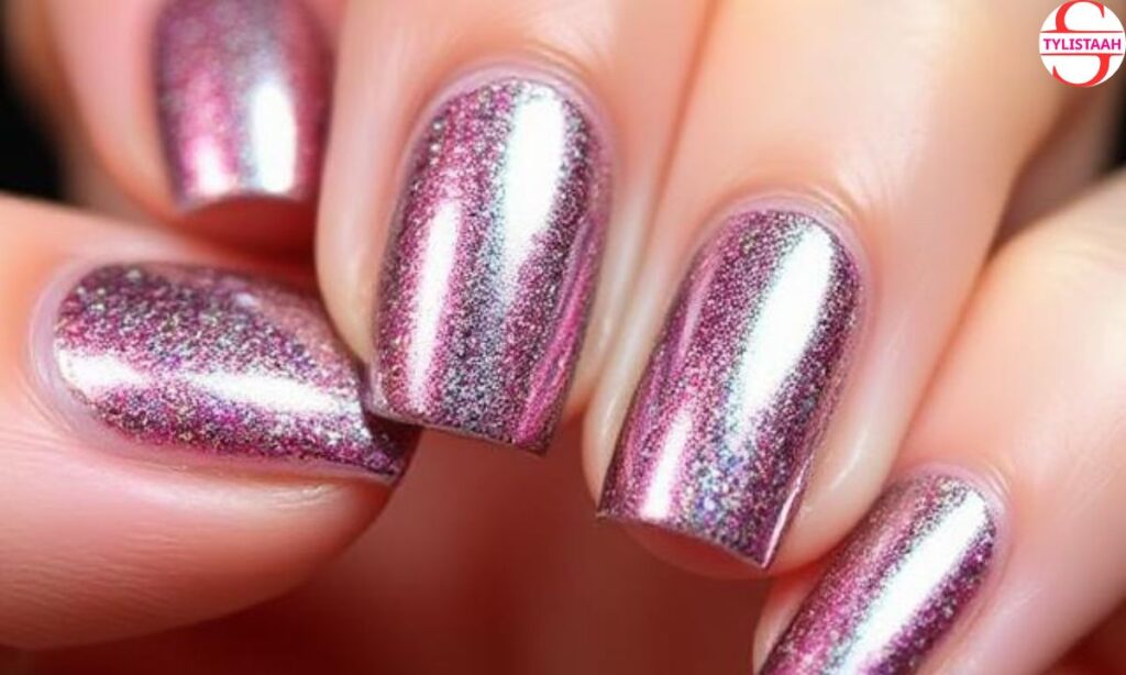 Shiny Metallic Nail Art