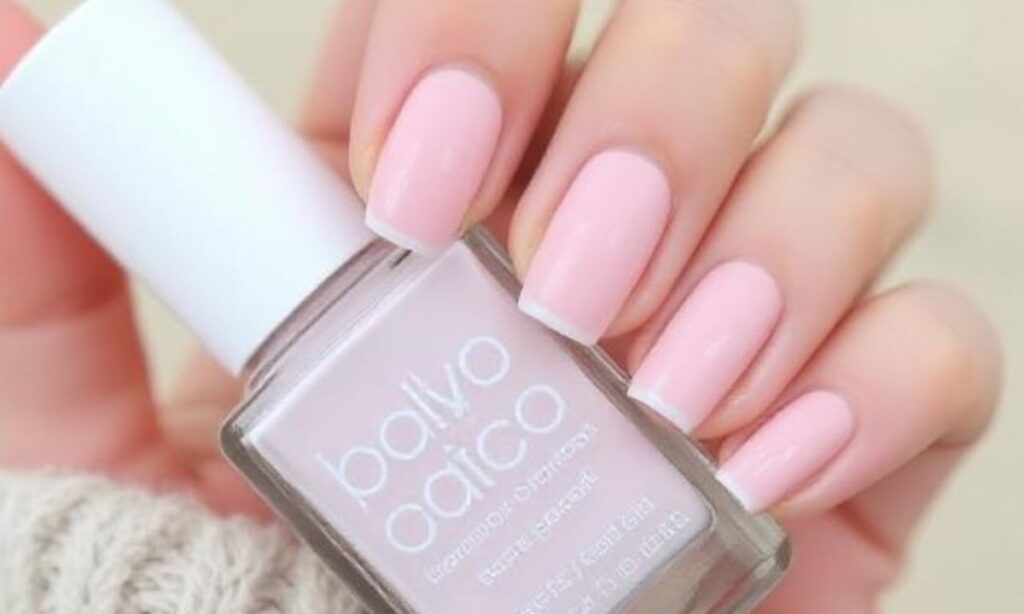 Simple Light Pink Beach Nails