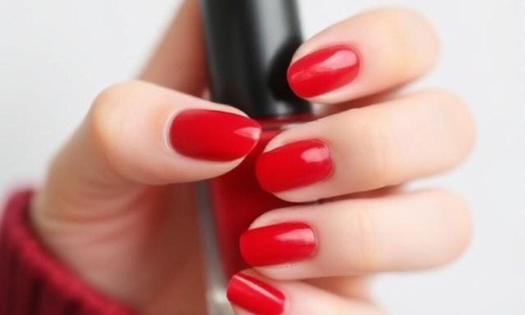 Simple Red Nail Design
