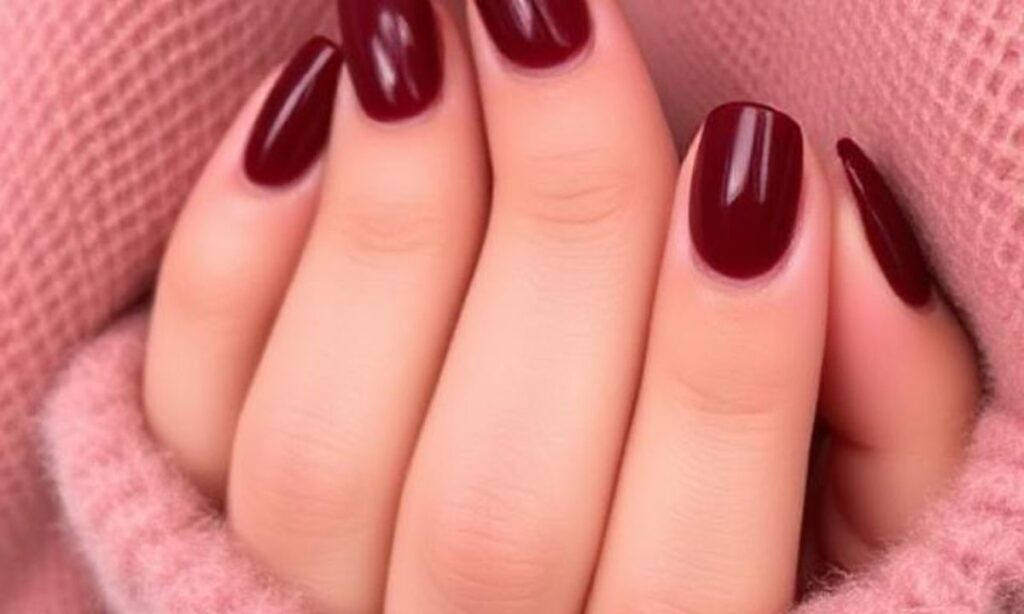 Stylish Dark Red Nails