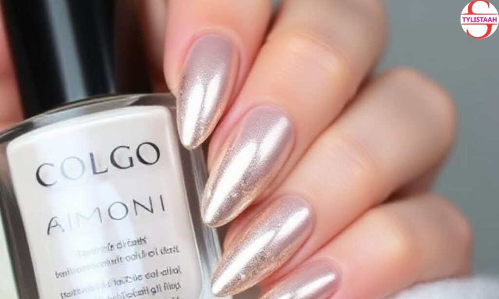 almond-chrome-nail-art