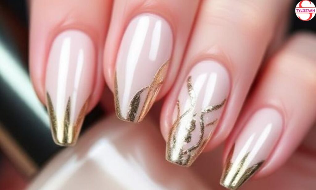 almond-chrome-nail-art