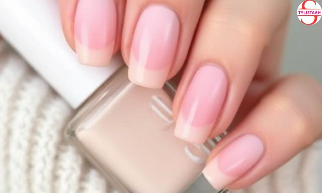 beige-and-pink-ombre-nail-art