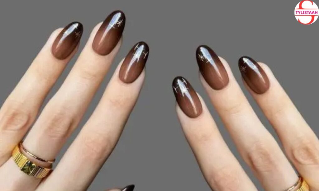 brown-chrome-ombre-nail-art