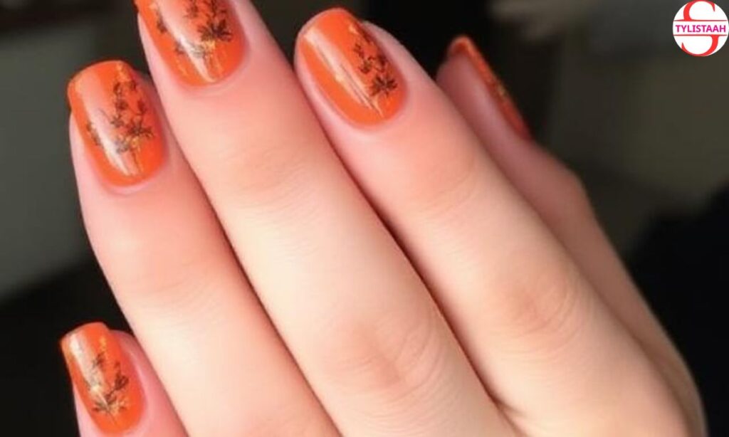 burnt-orange-fall-nail-art-designs