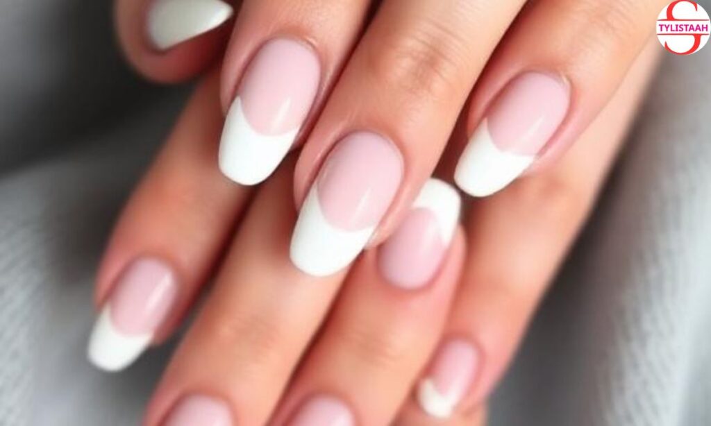 chic-pearly-white-french-tip-nails