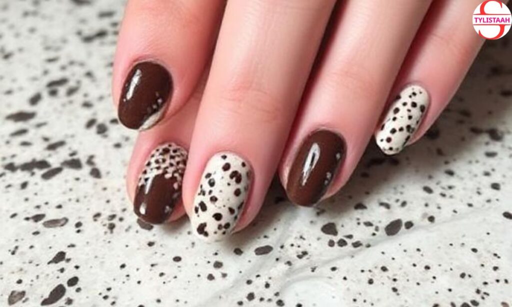 chic-terrazzo-chocolate-nails