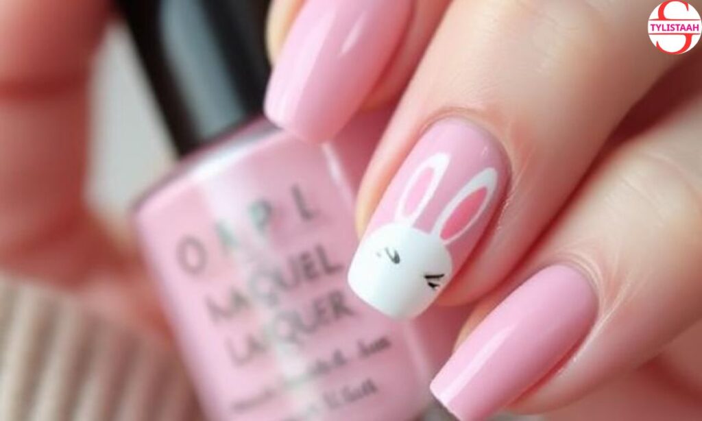 classy-dusty-pink-bunny-nails
