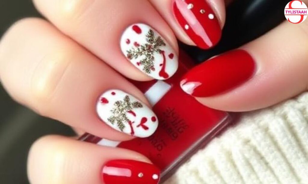 classy-red-and-white-christmas-nails