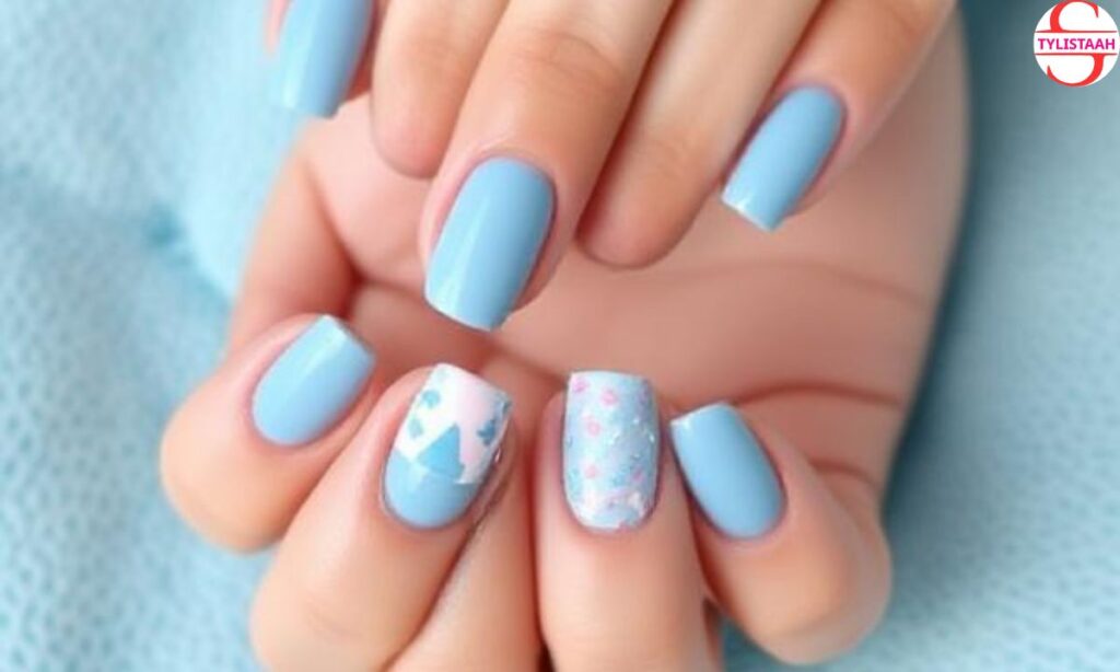 cute-baby-blue-nail-design