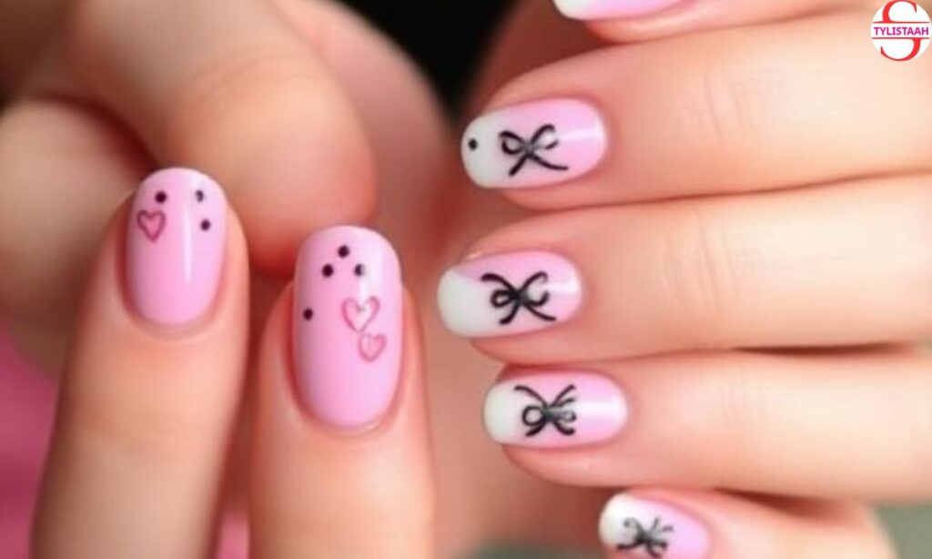 cute-nails-with-a-bow-design