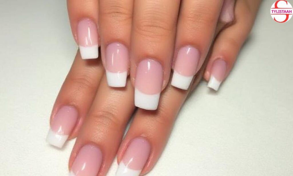 square-french-tip-nails