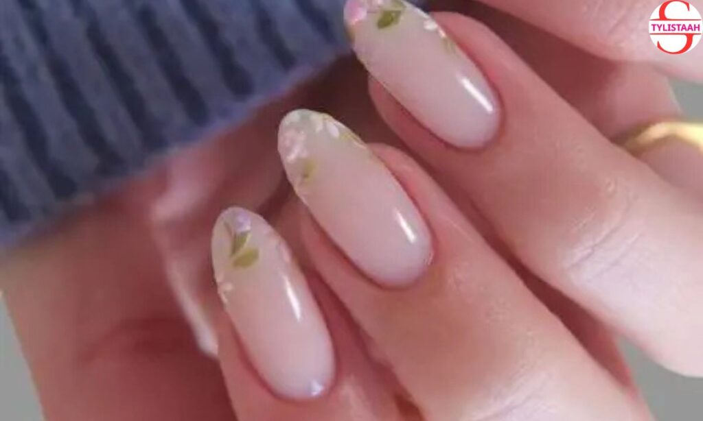 cute-pink-border-spring-nails