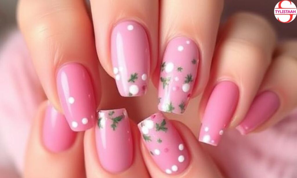 cute-pink-christmas-acrylic-nails