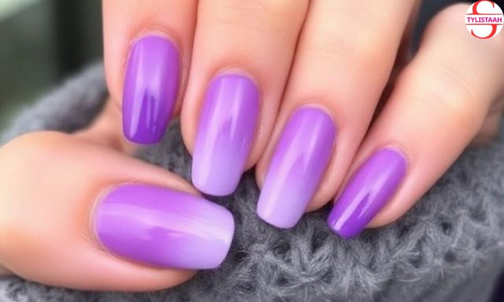cute-purple-ombre-nails