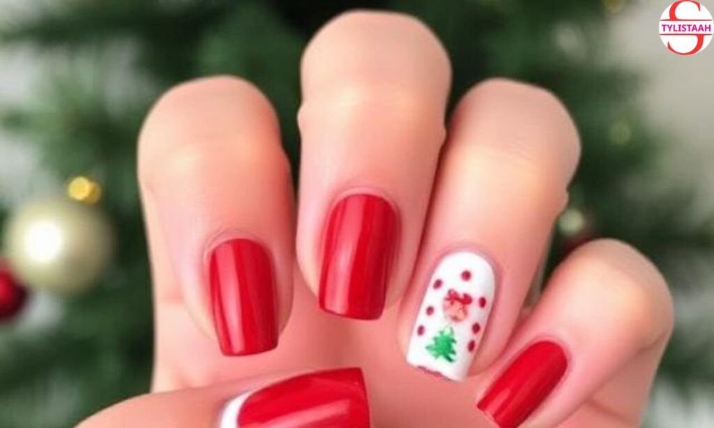 cute-red-and-white-christmas-nails