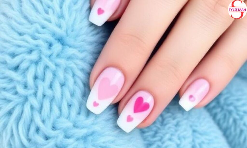 cute-short-nails-with-hearts