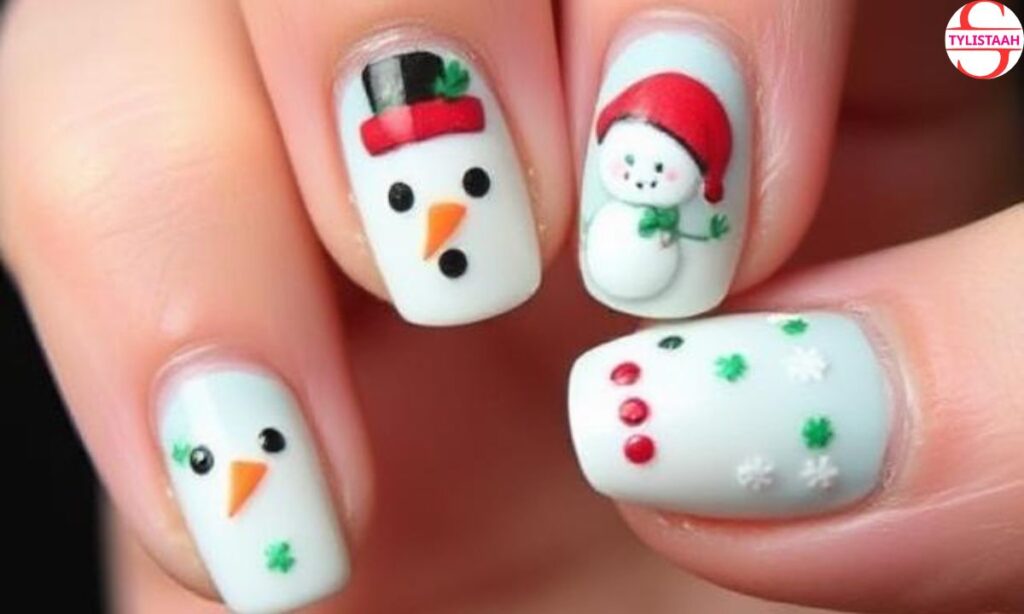 cute-snowman-christmas-nails