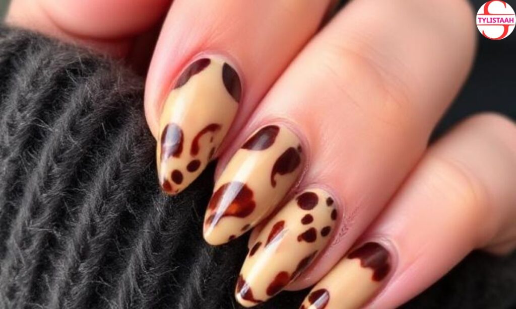 cute-tortoise-shell-almond-nails