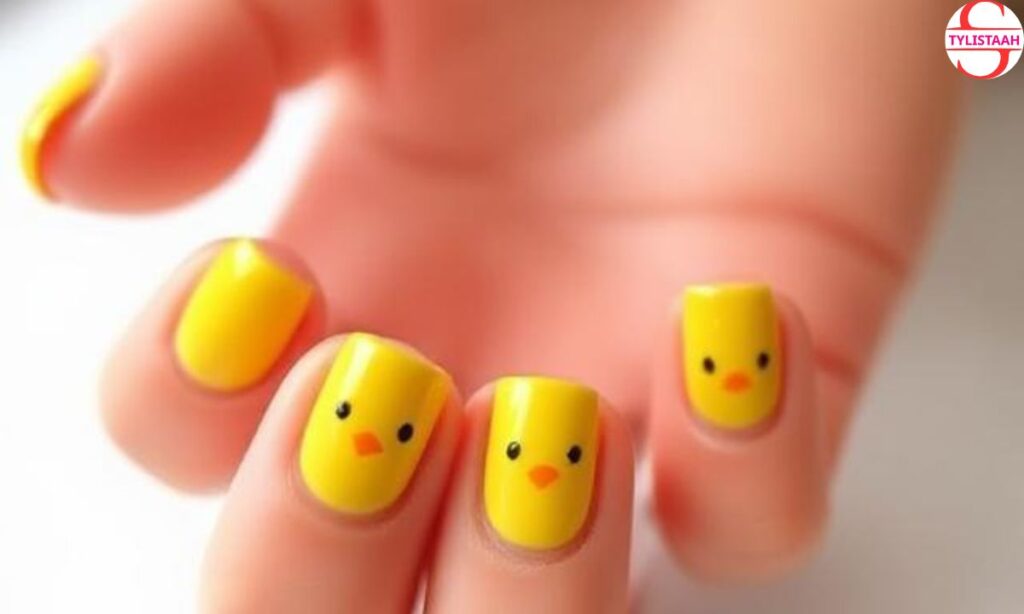 cute-yellow-easter-chick-nails
